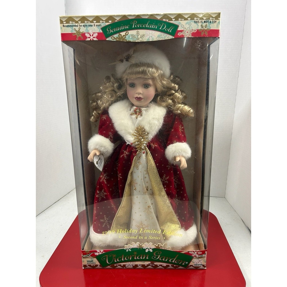 Victorian Garden Brass Key 1999 Holiday Limited Edition 16" Porcelain Doll